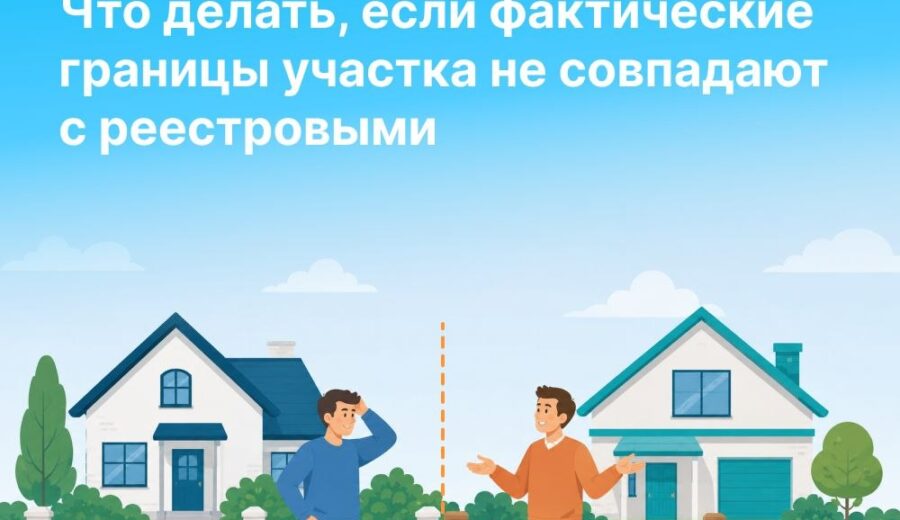 фактические границы участка не совпадают с реестровыми